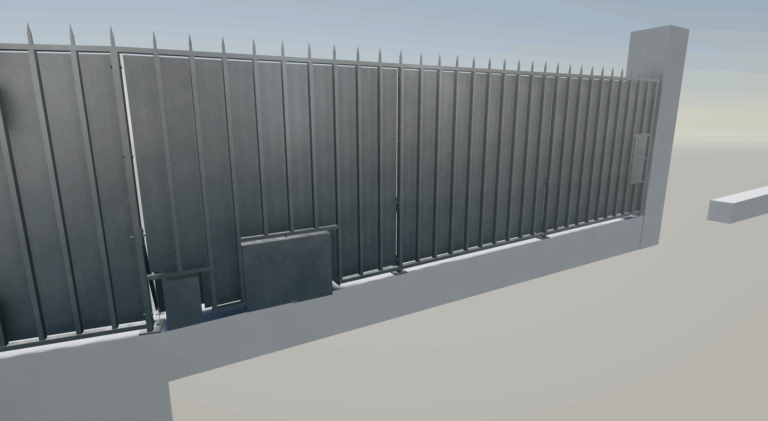 vue 3D portail motorisé