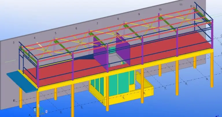 dessin chantier charpente metallique